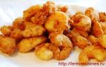 Fried shrimp: recipes for preparing shrimp in batter and sauce