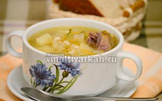 Rassolnik in a slow cooker Barley soup with cucumbers recipe in a slow cooker